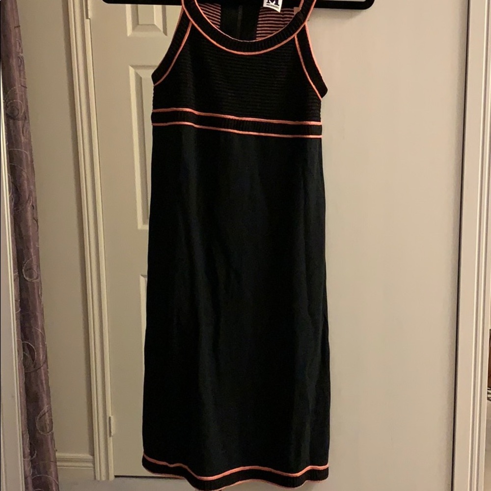 Missoni little black dress with orange accents 0